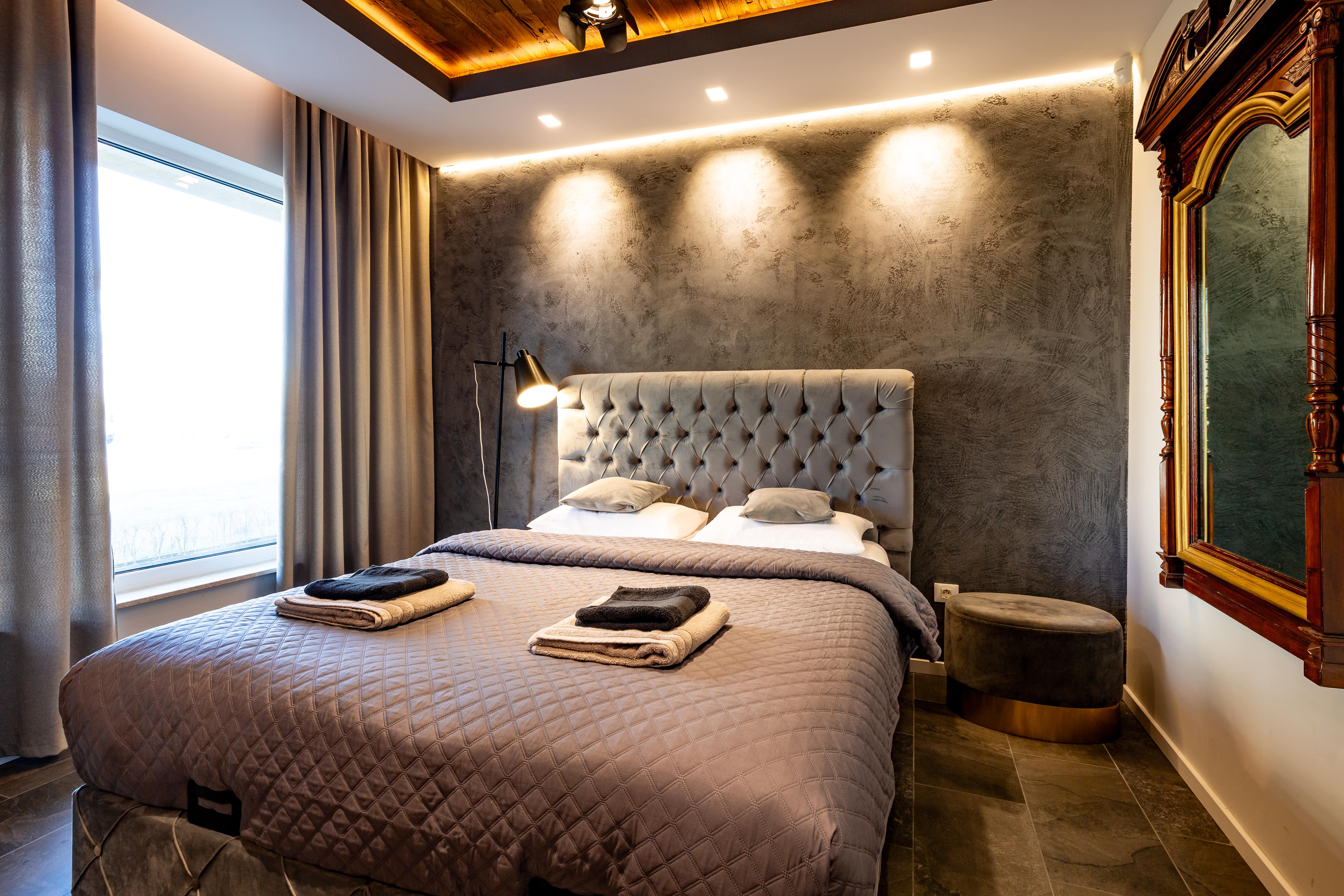 Bedroom with comfortable bed